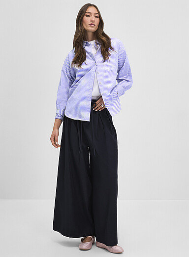 Le pantalon ultralarge taille &agrave; plis