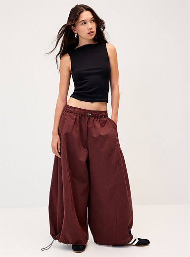 Le pantalon ballon twill taille barillet