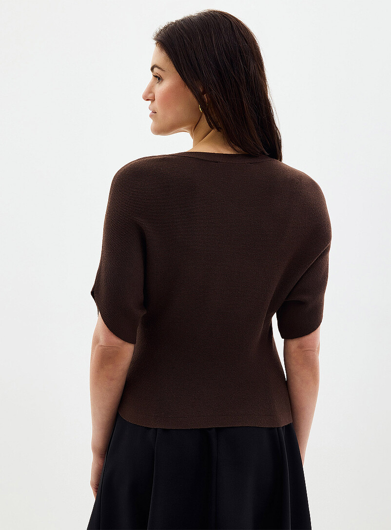 Contemporaine: Le chandail ottoman taille ajust&eacute;e Noir pour femme