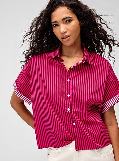 Pop print cropped shirt