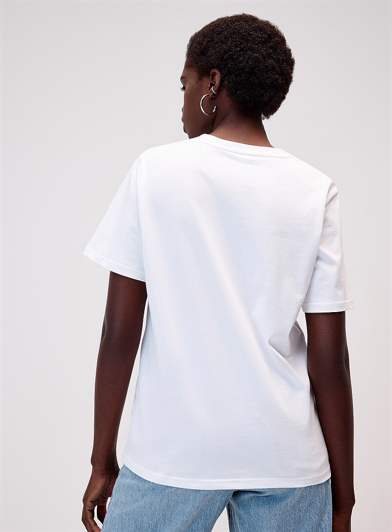 Twik: Le t-shirt imprim&eacute; graphique week-end Blanc pour femme