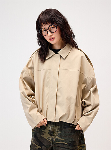 Le blouson twill ample