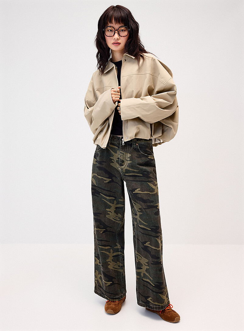 Twik: Le blouson twill ample Sable pour femme
