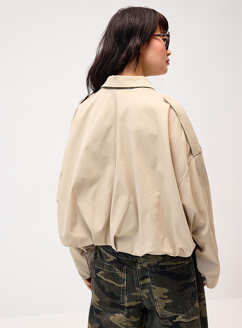 Twik: Le blouson twill ample Sable pour femme