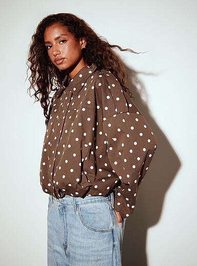 Loose-fit twill jacket
