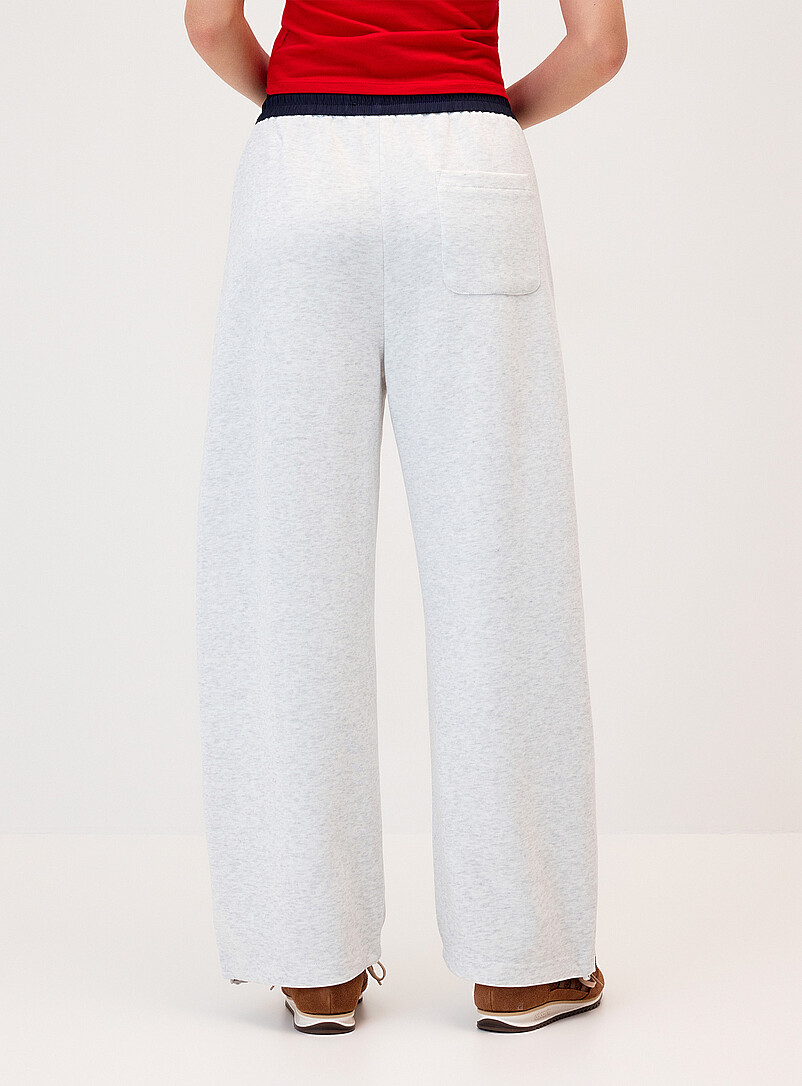 Twik: Le pantalon sweat bandes contrastes Rouge pour femme