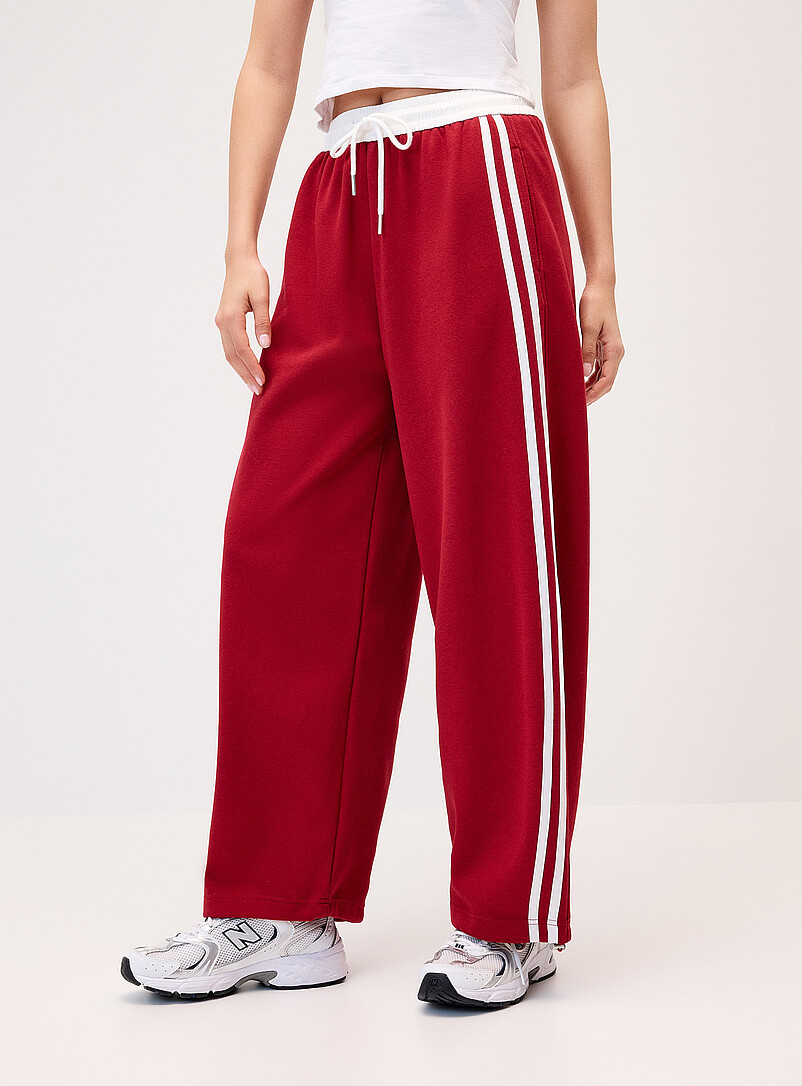 Twik Light grey Contrasting stripes sweatpant for women