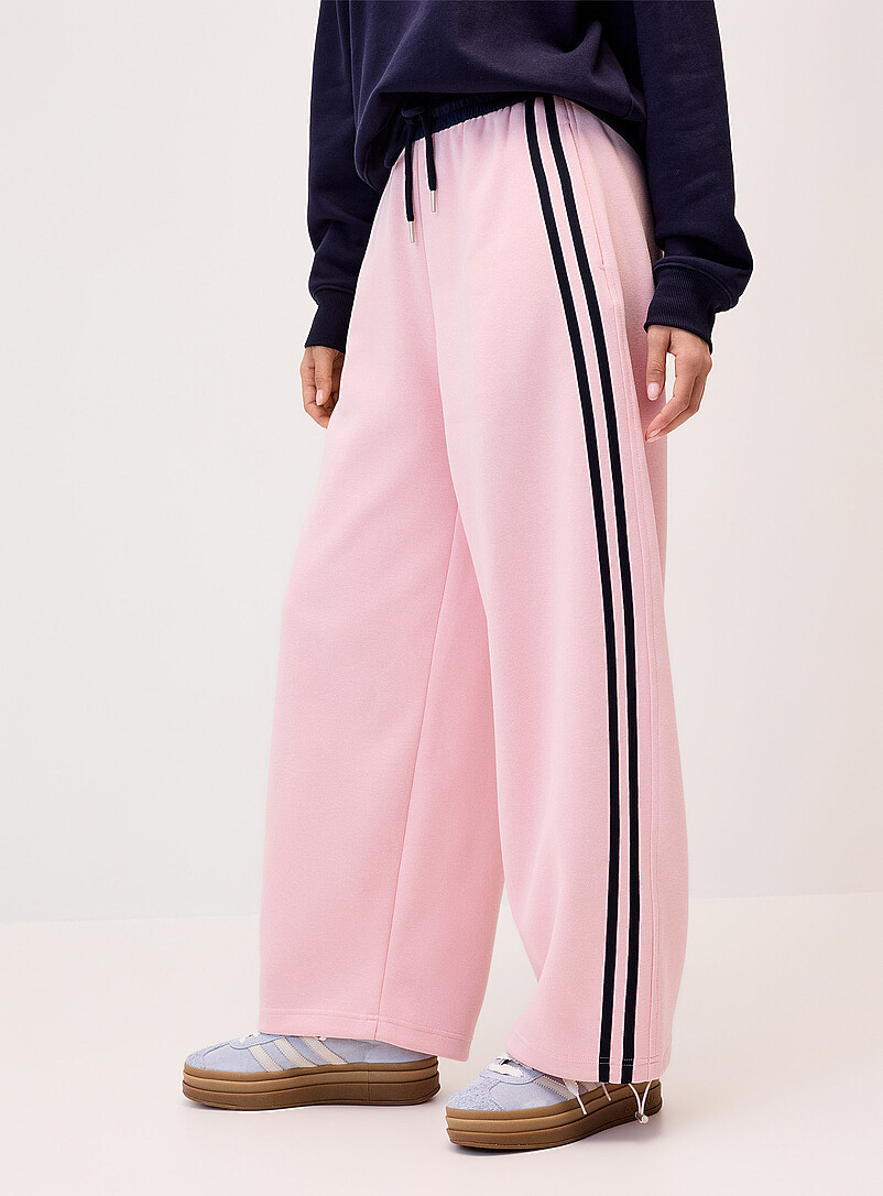 Twik: Le pantalon sweat bandes contrastes Rouge pour femme