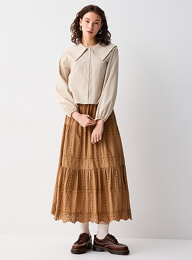 La jupe maxi broderie anglaise