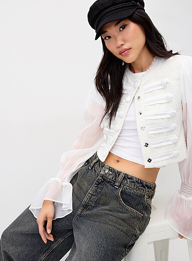 La veste parade manches chiffon