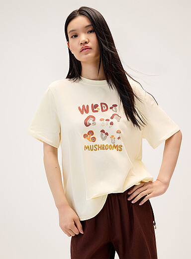 Le t-shirt ample champignons