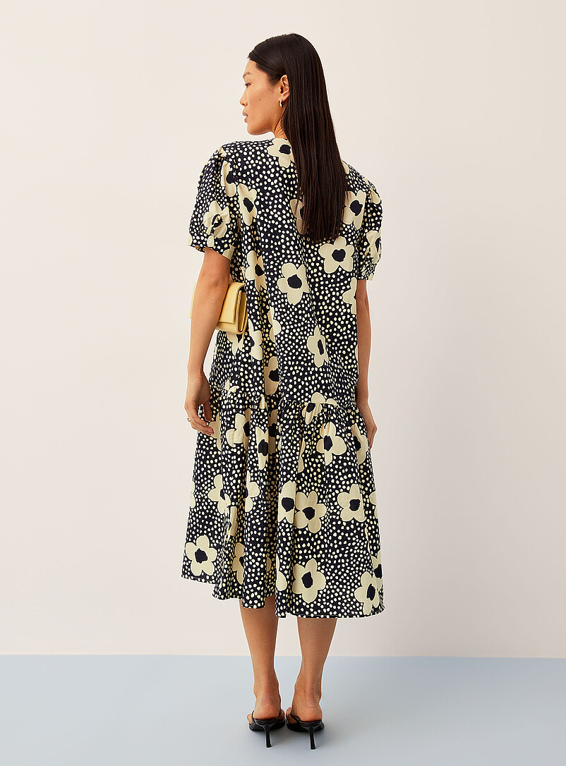 Tiered floral-print midi dress product image 3