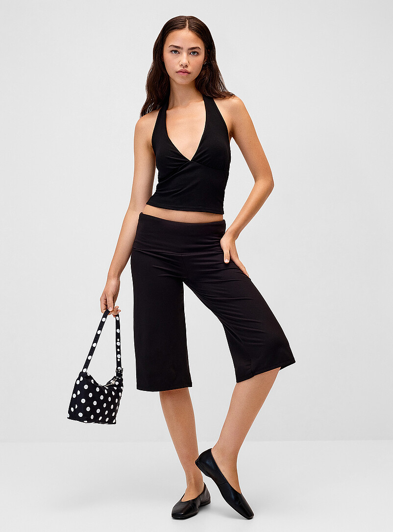 Fitted Cropped Halter Cami