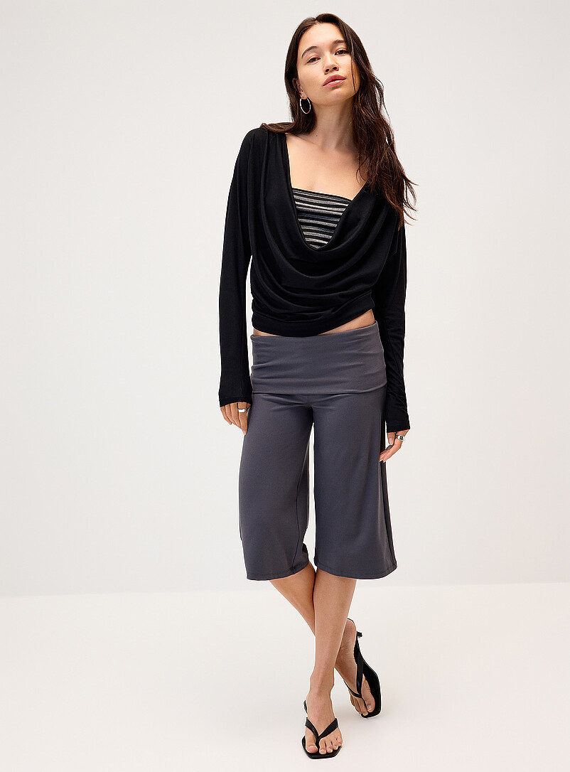 Striped tube layered effect T-shirt product image 2