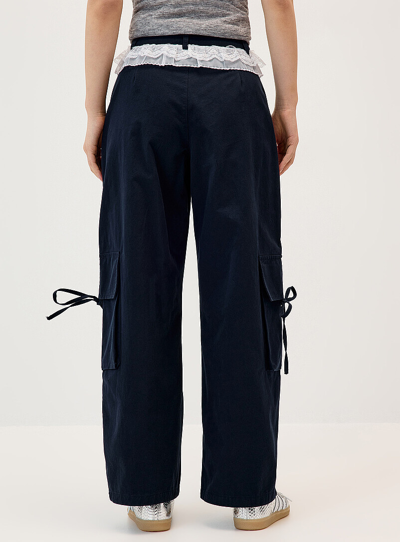 Lace accent wide-leg pant product image 3
