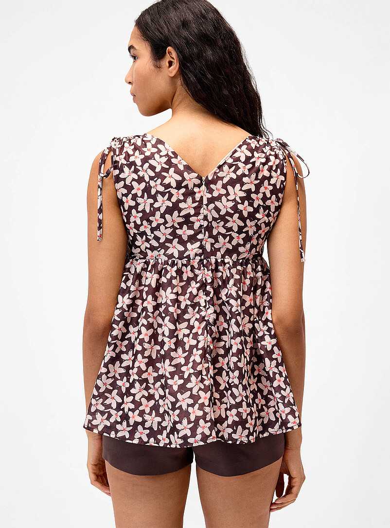 Floral pattern babydoll tunic product image 2