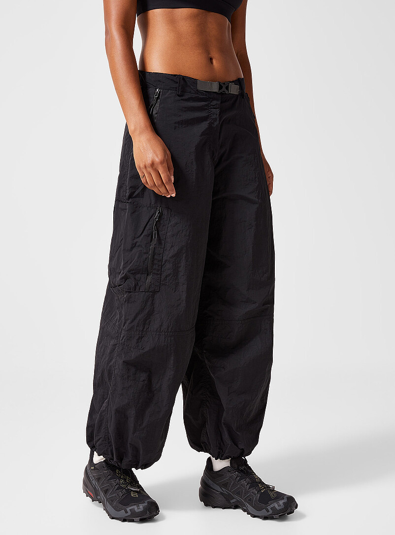 Crisp fabric loose parachute pant product image (primary)