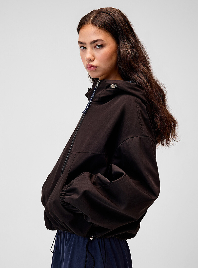 Contrast inner hooded jacket product image 2