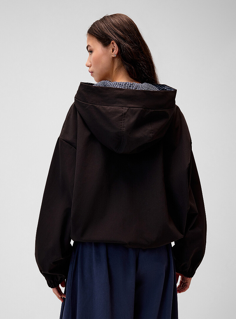Contrast inner hooded jacket product image 3