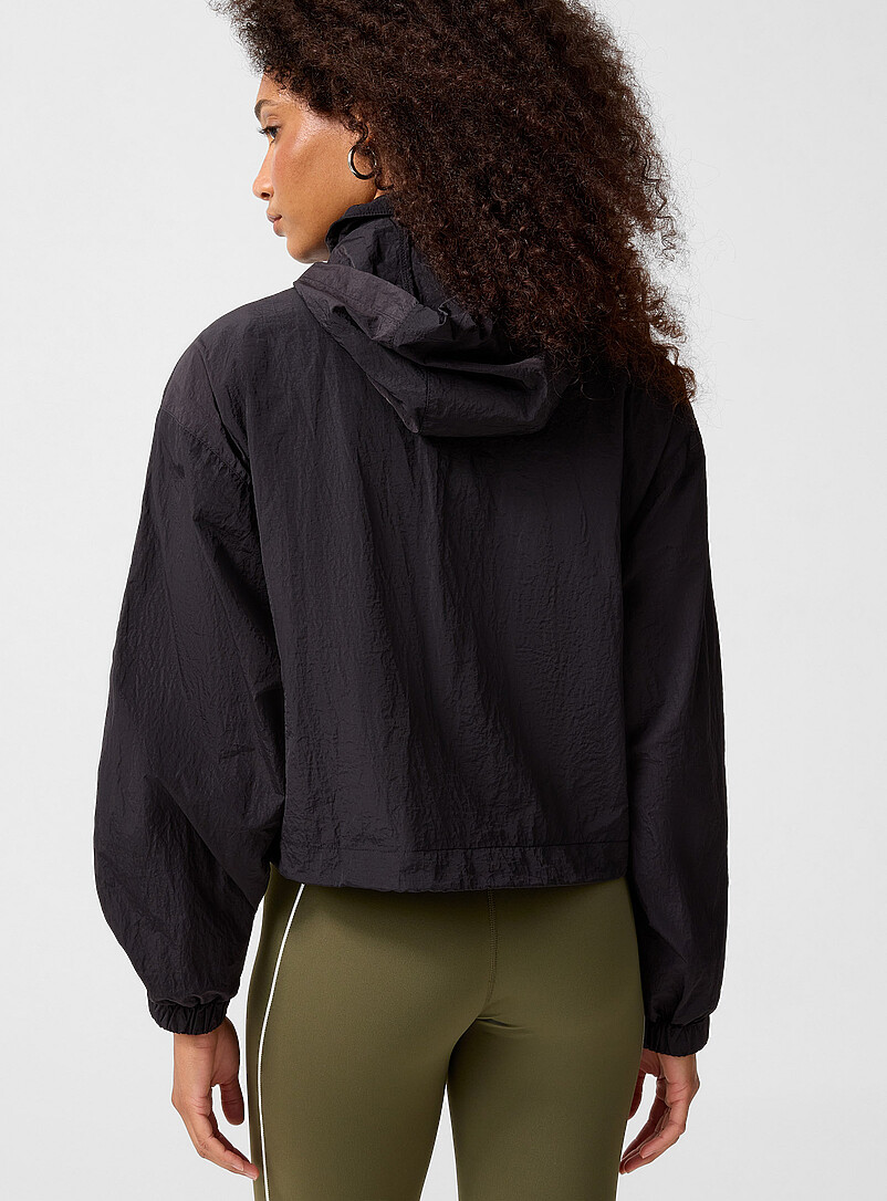 Crisp nylon cropped windbreaker jacket product image 2
