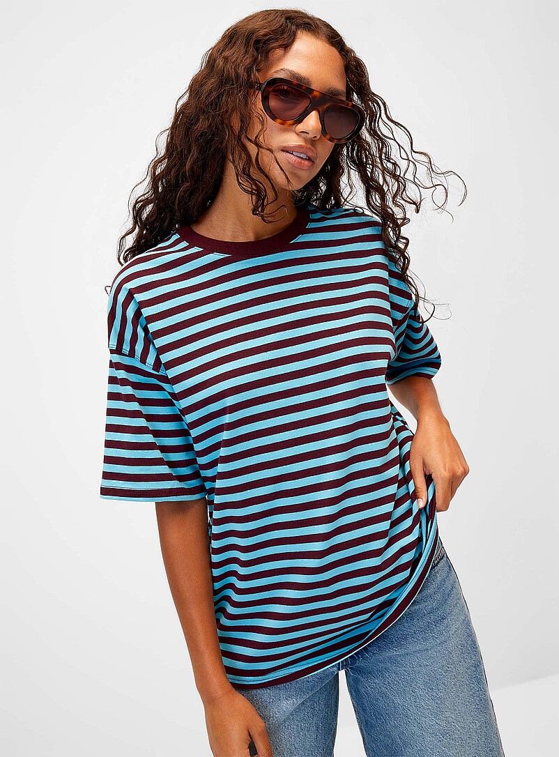 Pop Stripe Loose T-Shirt