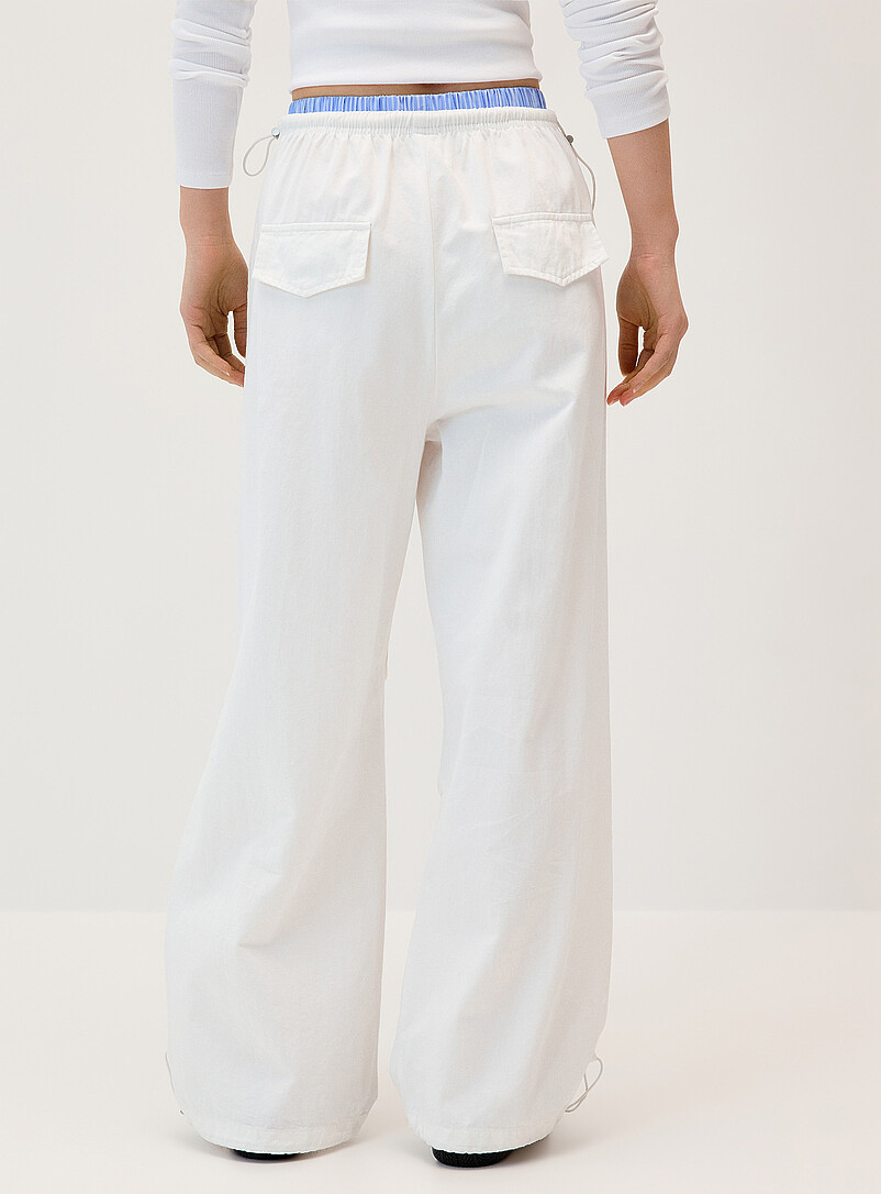 Overlaid effect parachute pant product image 3
