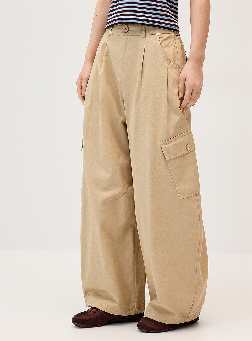 Twill barrel-leg cargo pant product image 2