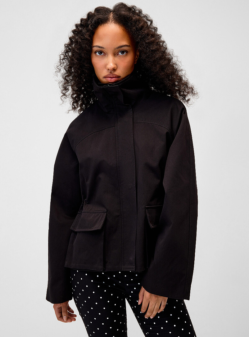 Stand collar boxy jacket product image 2