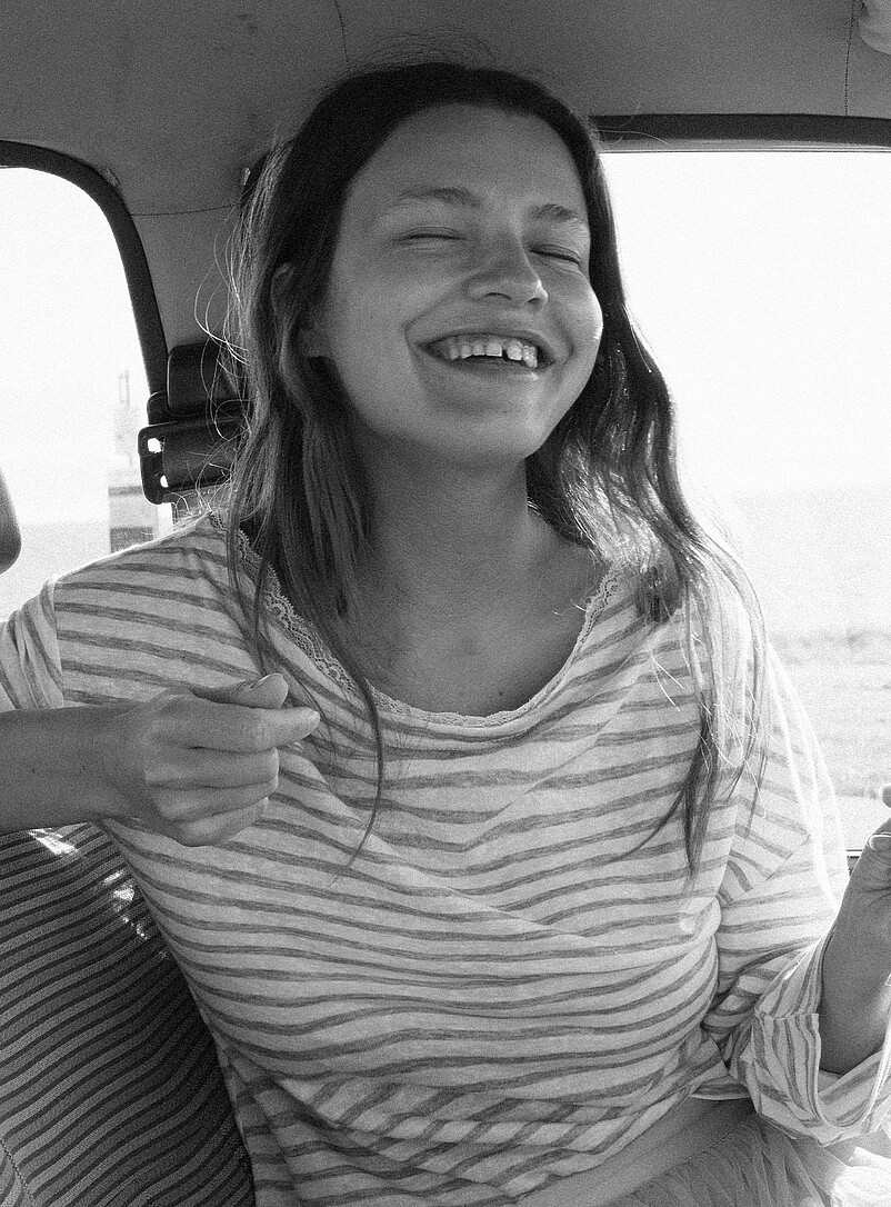 Striped lace-trim boat-neck T-shirt product image (primary)