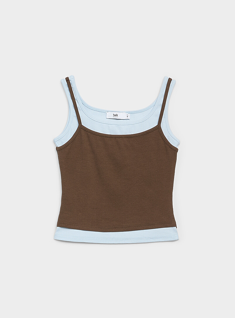Layered Effect Cropped Cami