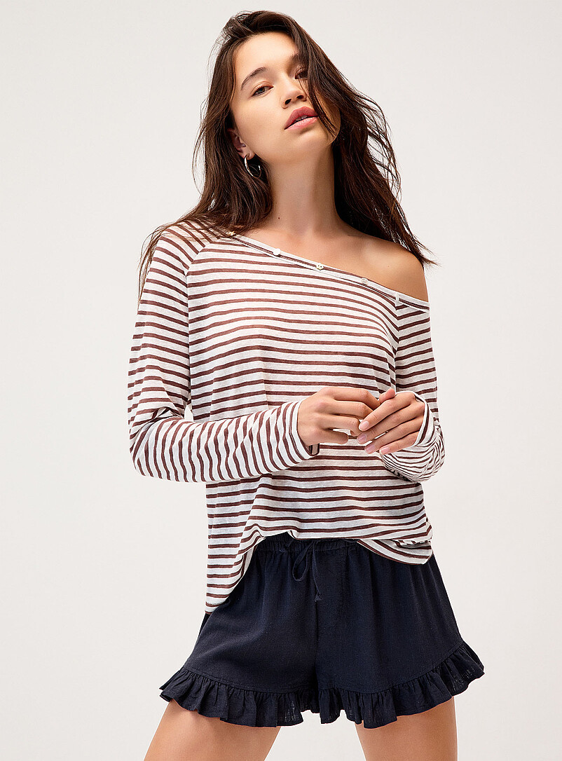 Embellished-Neck T-Shirt
