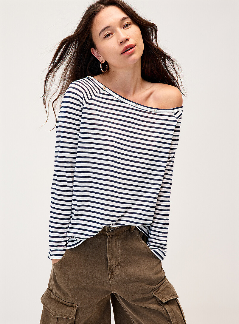 Embellished-Neck T-Shirt