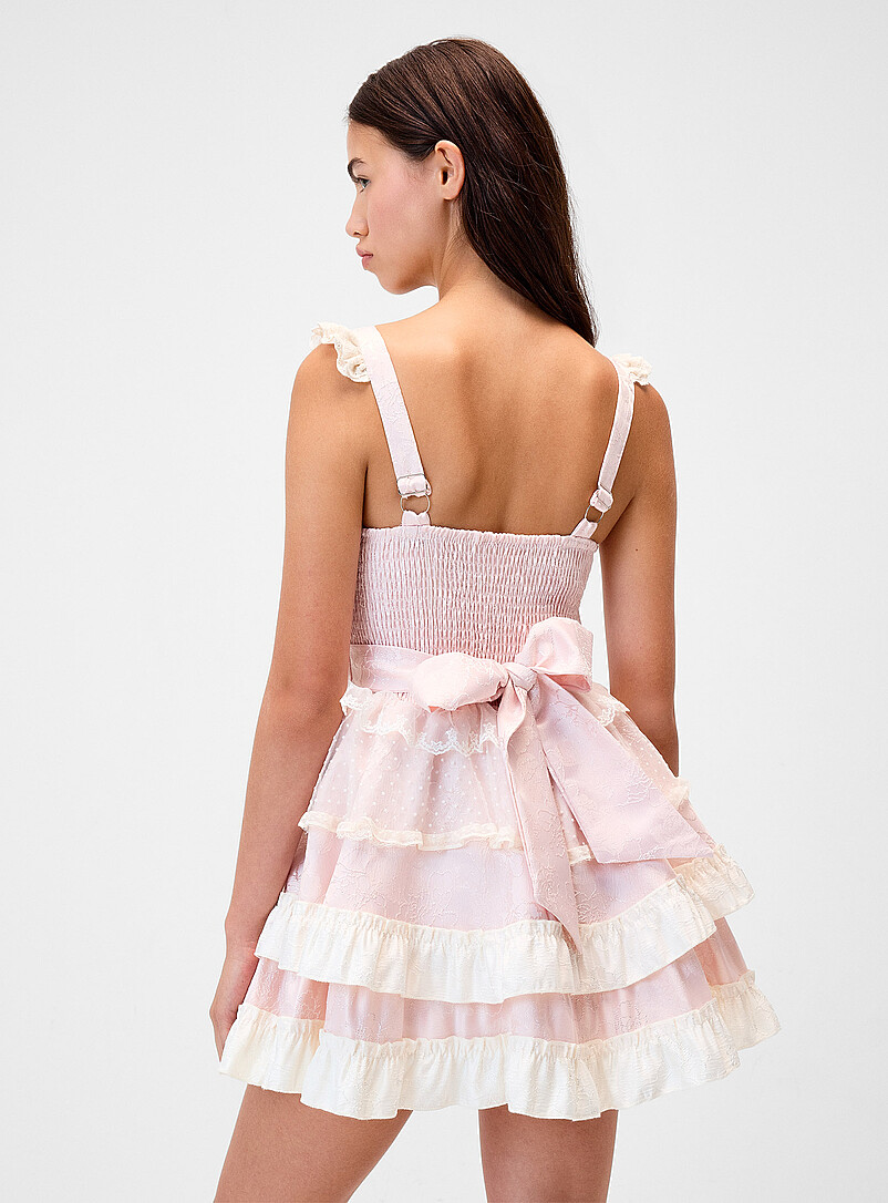 Pink lace and bows minidress product image 2