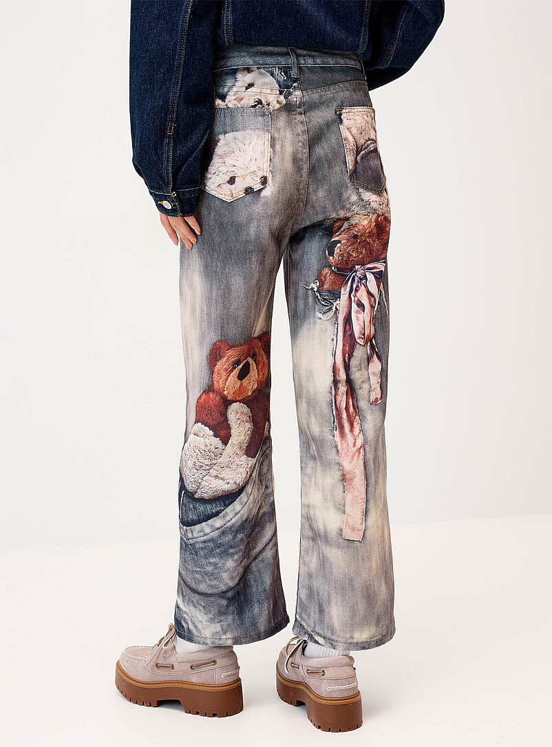 Teddy bear print jean product image 3