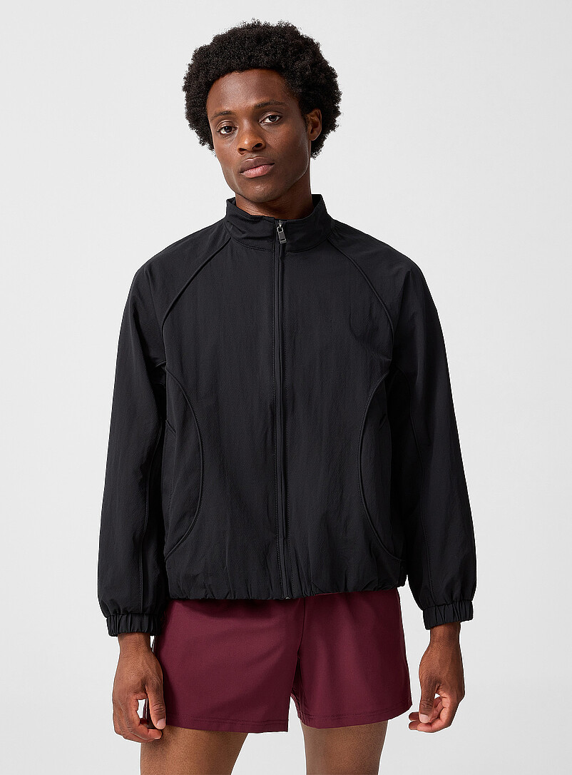 Piped crisp fabric windbreaker product image 2