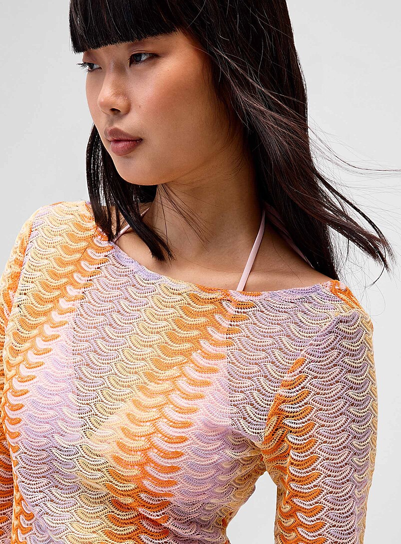 Arrow-stripe crochet dress product image 2