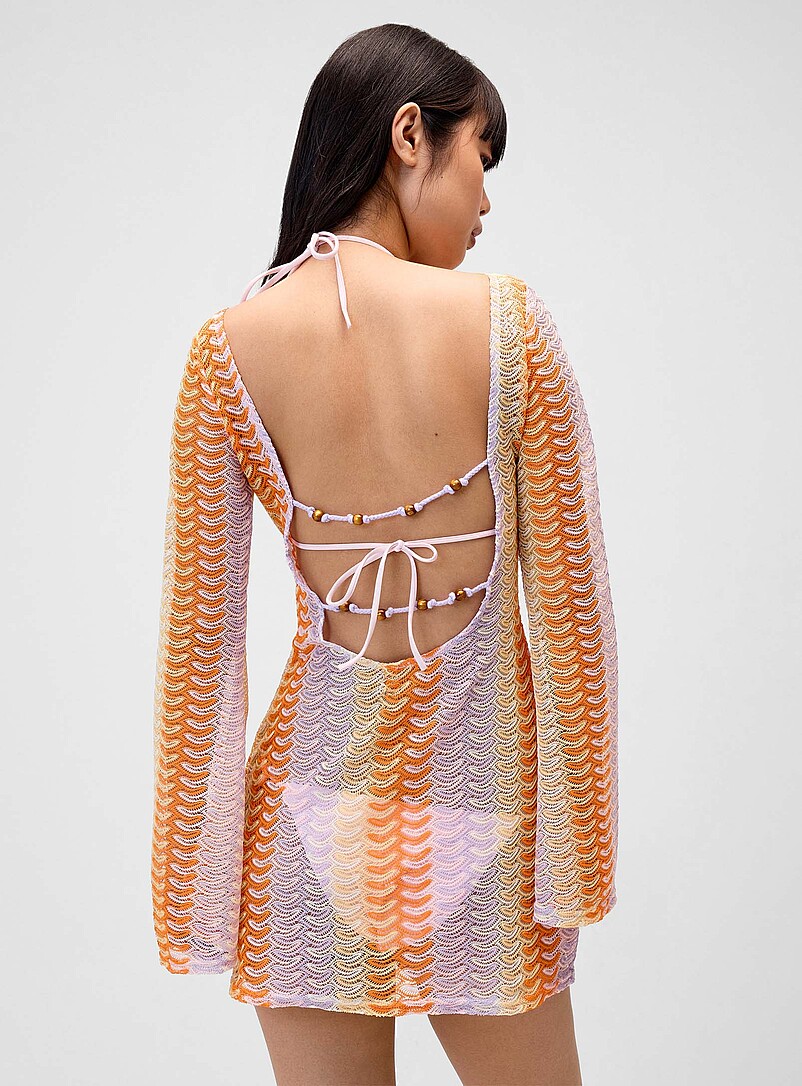 Arrow-stripe crochet dress product image 3