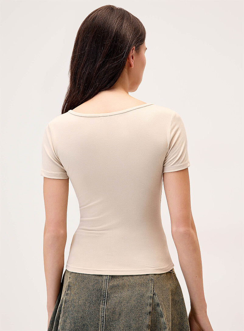 Marbled buttons swimsuit T-shirt product image 3