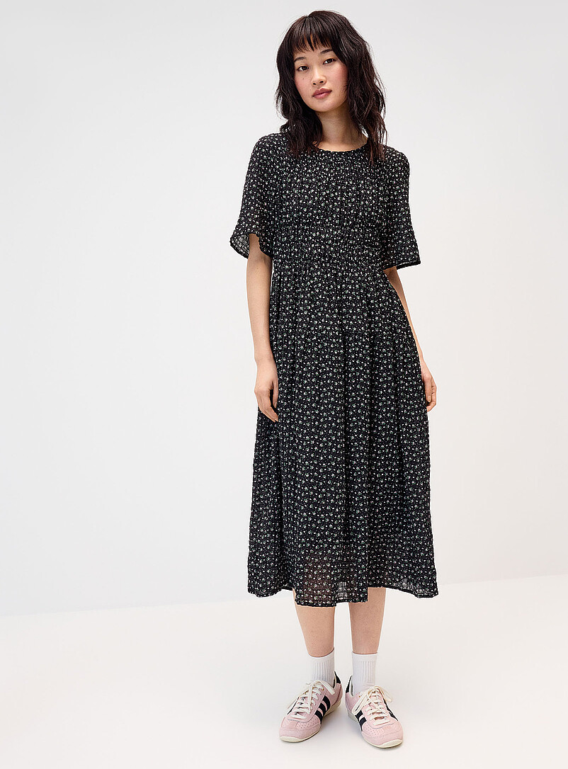 Small flowers smocked maxi dress product image (primary)