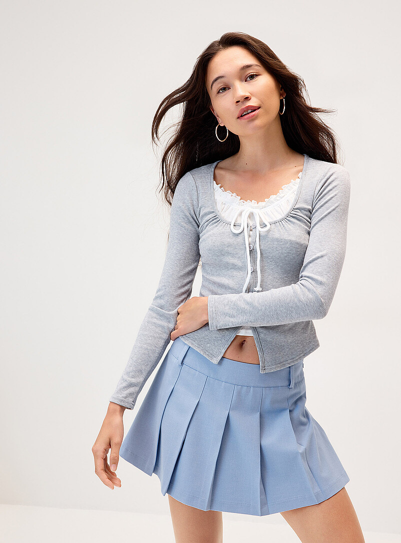 Layered Effect Buttoned T-Shirt