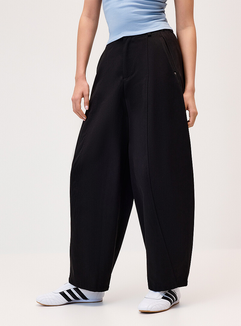 Twill barrel-leg dress pant product image 2