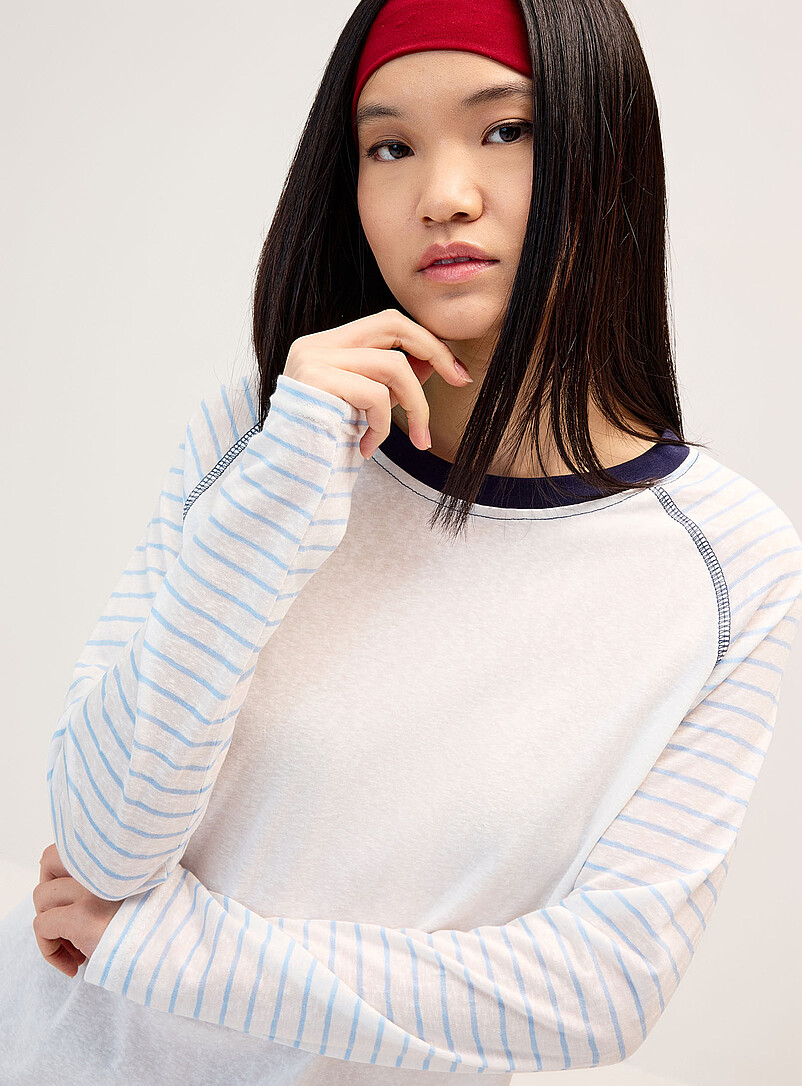 Striped raglan sleeve T-shirt product image 2