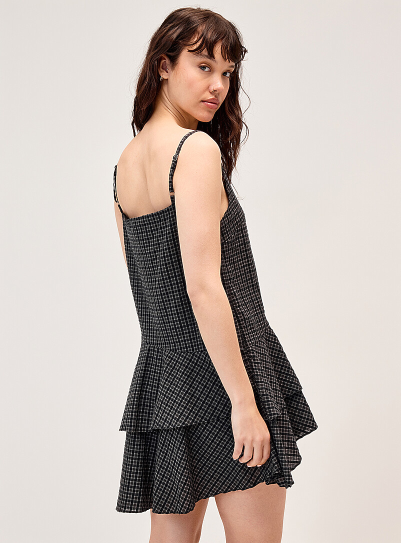 Ruffled mini-check dress product image 3