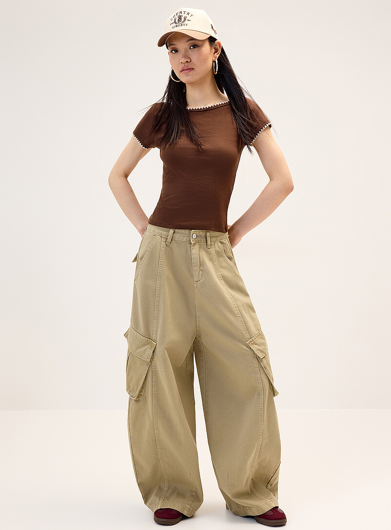 Cargo barrel-leg pant product image (primary)