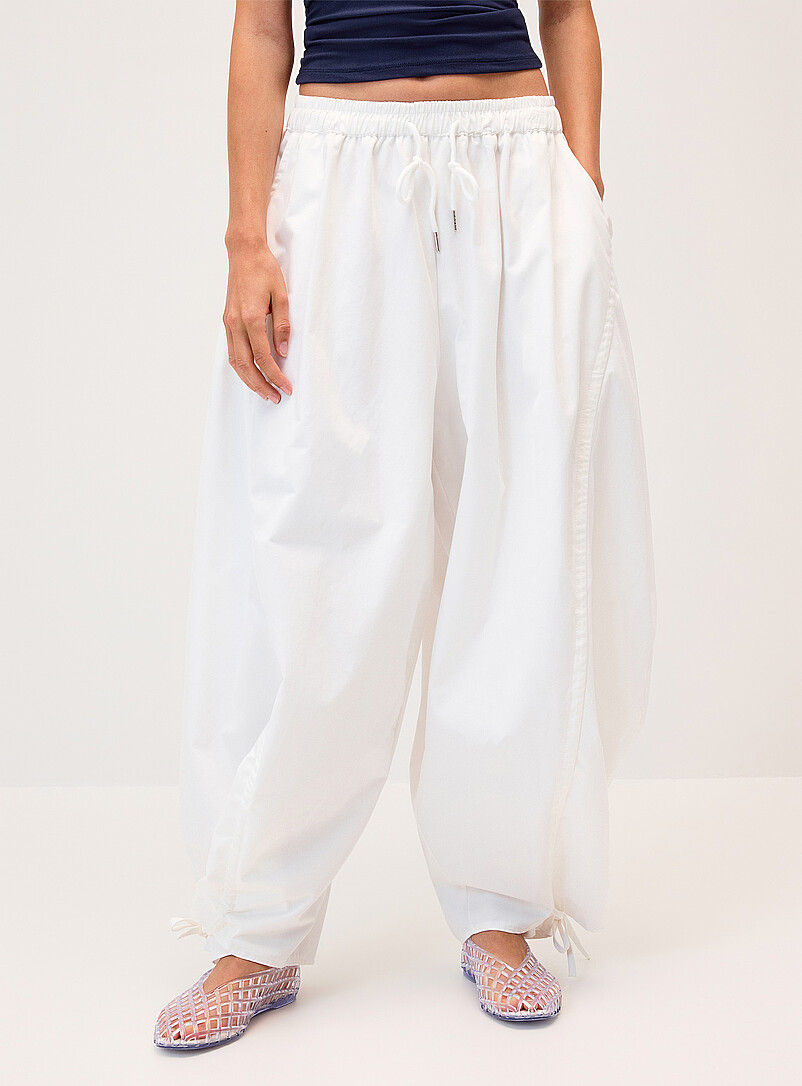 Oversized twill barrel-leg pant product image 2