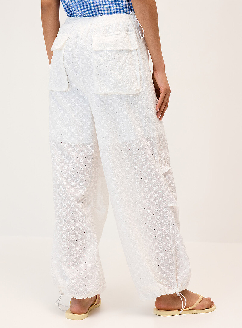 Openwork embroidery parachute pant product image 3