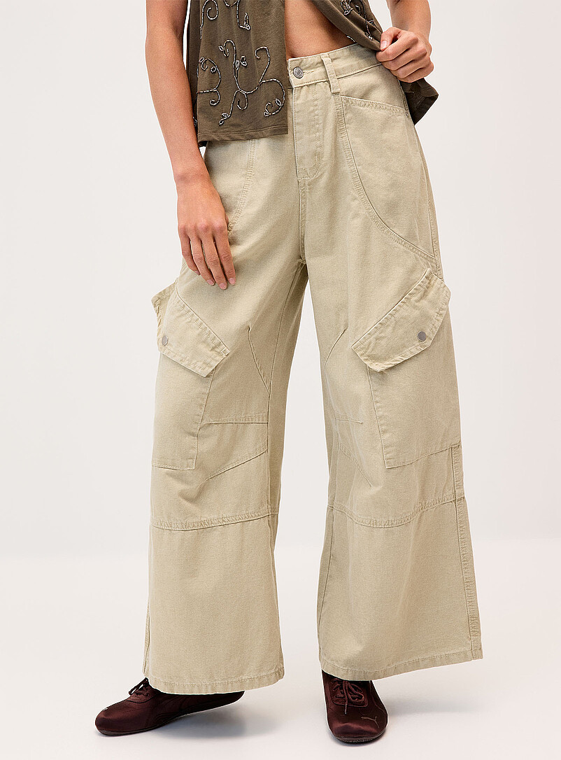 Wide-leg cargo jean product image 2