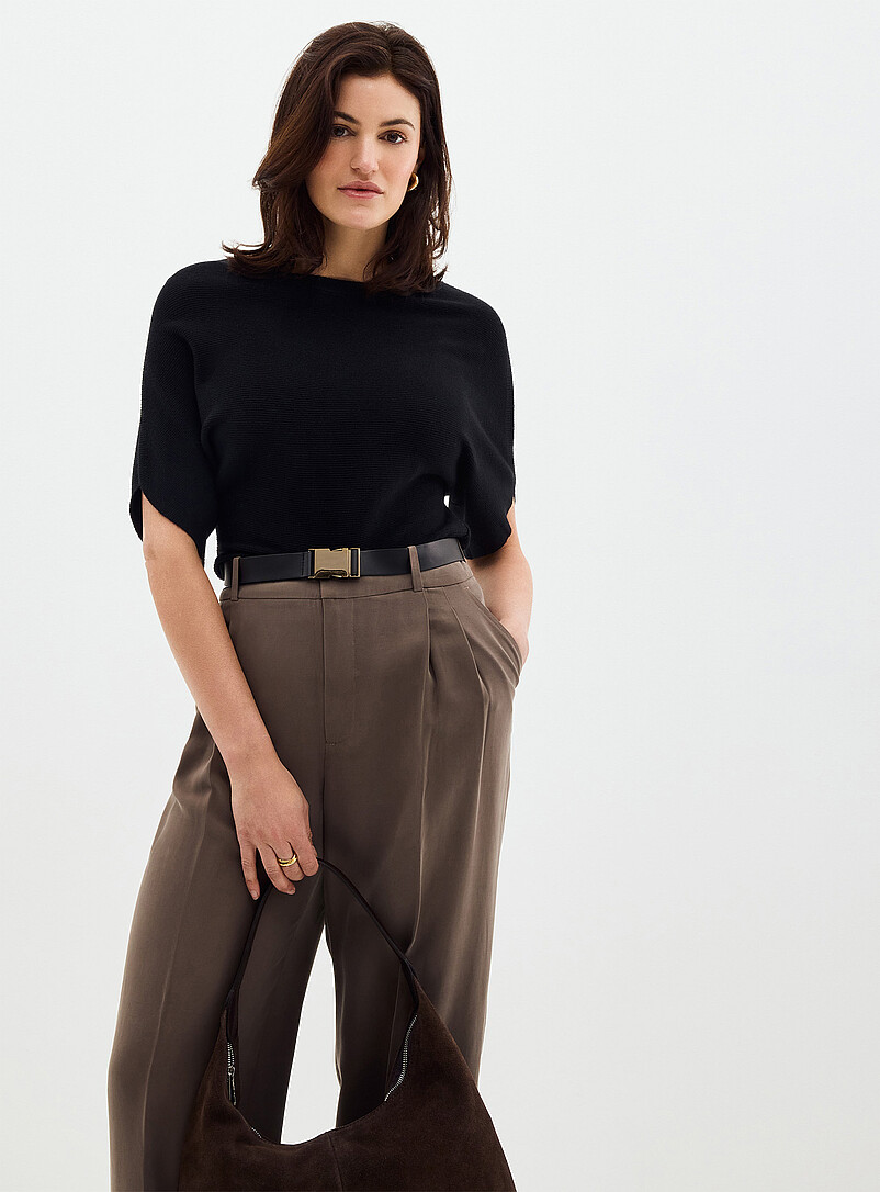 Fitted Waist Ottoman Sweater