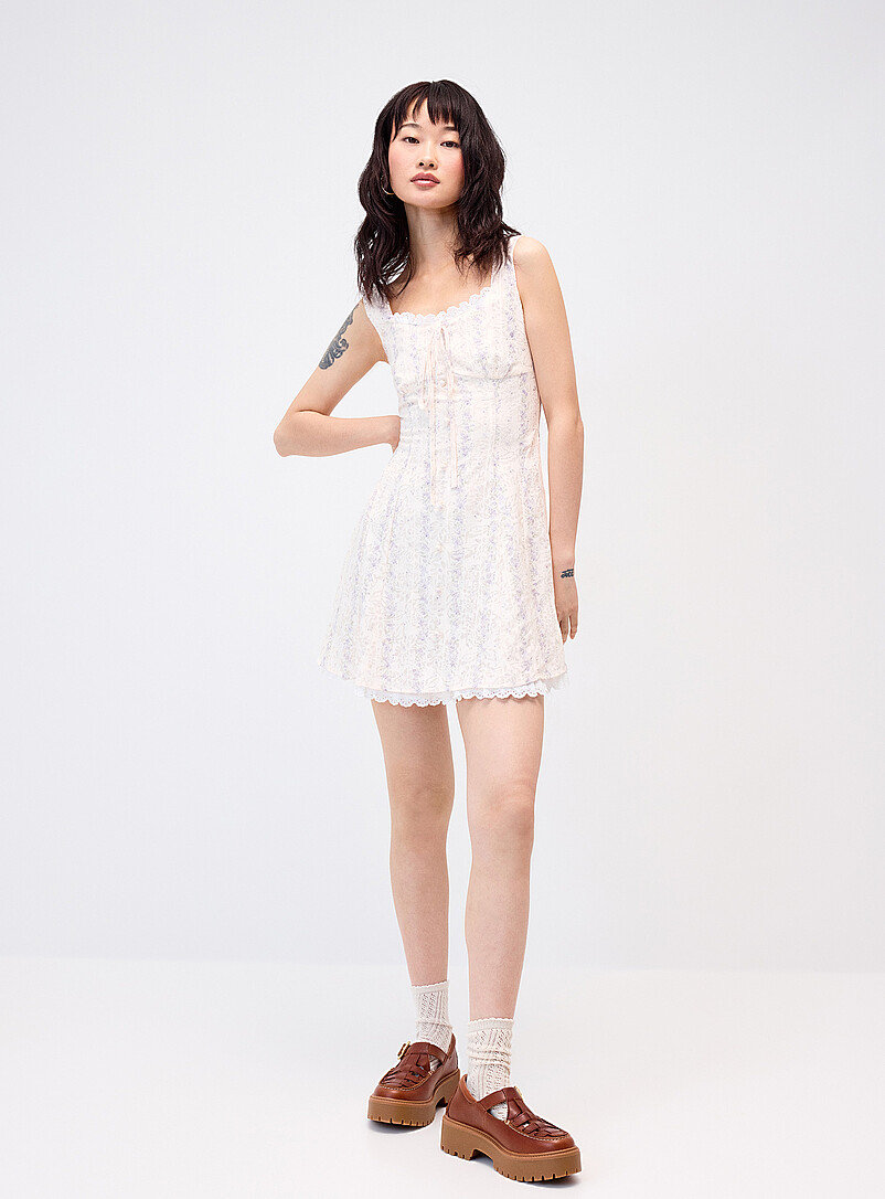 Flowers corset-effect minidress product image 2