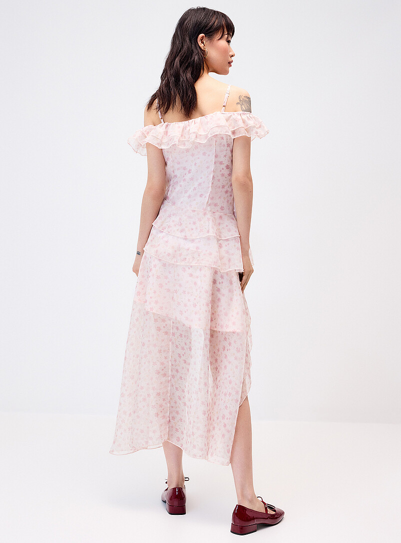 Tiered airy chiffon ruffle dress product image 3